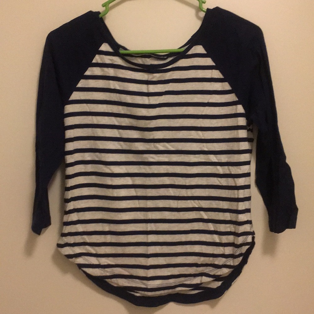 Blue stripes long sleeve shirt